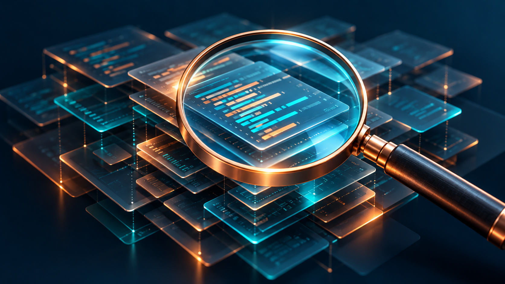 Representación editorial de revisión de código con alertas de seguridad asistidas por inteligencia artificial